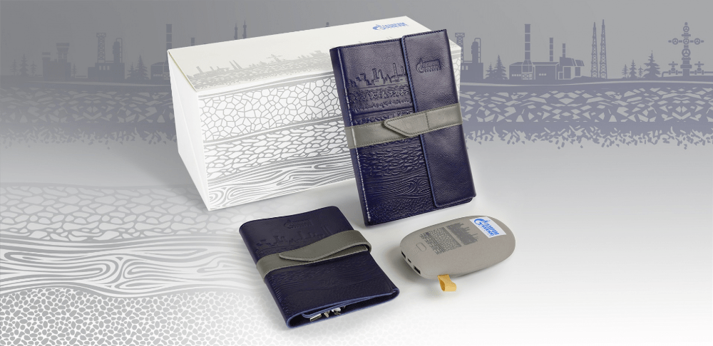 А это сувенирные наборы от Газпром