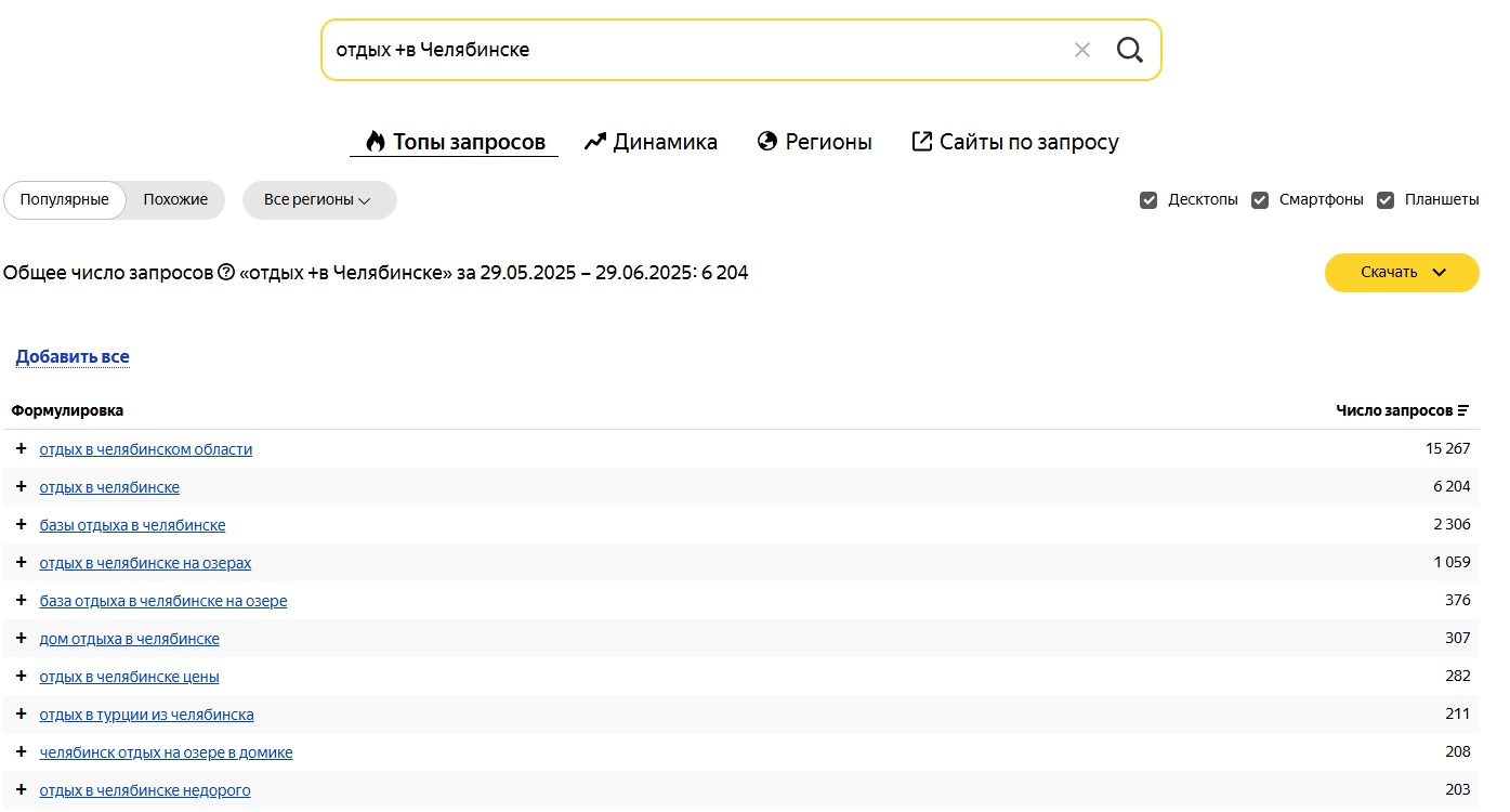 Отдых в Челябинске