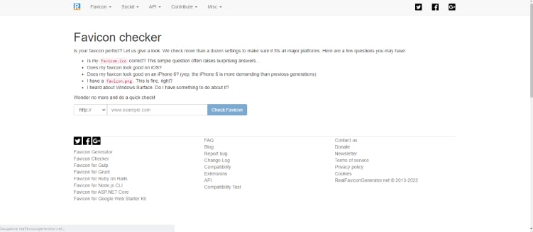 Проверка фавикона